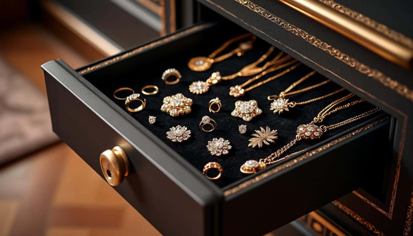 La conservation des bijoux de famille loue un service coffre-fort